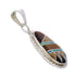 Multicolor Inlay And Silver Southwest Jewelry Pendant PX29555